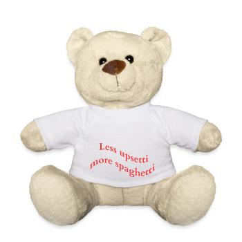 Less upsetti more spaghetti - Nounours - blanc - Devant