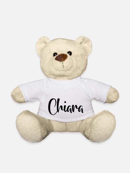 Prénom - Chiara - Nounours - blanc