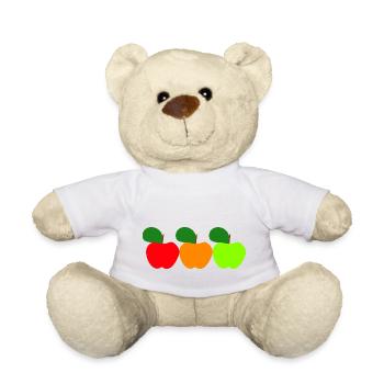Three apples - Teddy Bear - white - Front