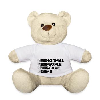Les gens normaux me font peur - Psych Design - Nounours - blanc - Devant