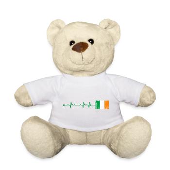 Drapeau de l’Irlande Heartbeat - Nounours - blanc - Devant
