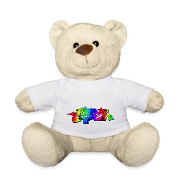 graffiti street art spray couleurs cool artiste urbain - Nounours - blanc - Devant