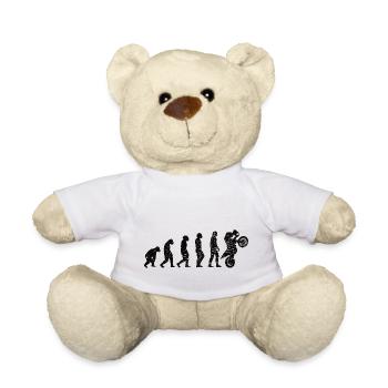 Motorcross Moto Fan de moto Motard Motard - Nounours - blanc - Devant