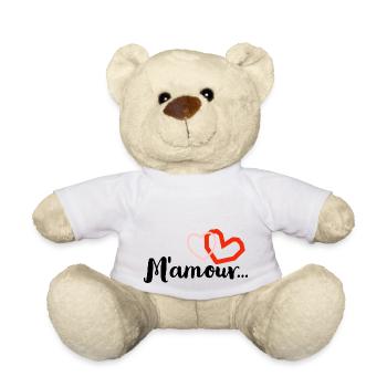 Mon amour - Nounours - blanc - Devant
