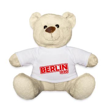 Berlin - 030 - Hauptstadt - Deutschland - Vorwahl - Teddy - Weiß - Vorne