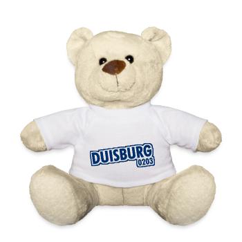 Duisburg - 0203 - Vorwahl - NRW - Ruhrpott - Teddy - Weiß - Vorne