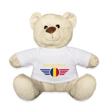 I Love Romania, Elegance Style Design T-Shirt - Teddy Bear - white - Front