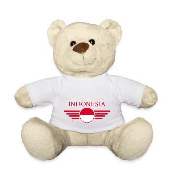 I love Indonesia, style design T-Shirt - Teddy Bear - white - Front