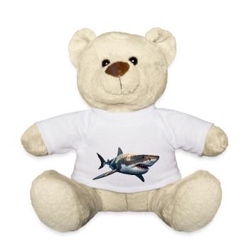 Grand requin blanc - Nounours - blanc - Devant