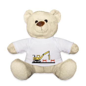 Excavatrice - Nounours - blanc - Devant