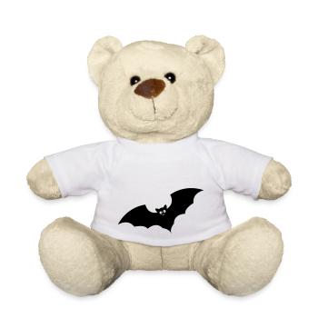 bat - Teddy Bear - white - Front