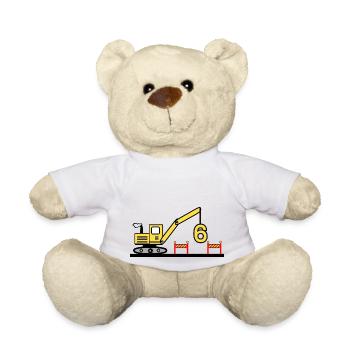 Excavatrice - Nounours - blanc - Devant