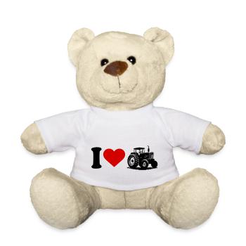 I love Herz Traktor - Teddy - Weiß - Vorne