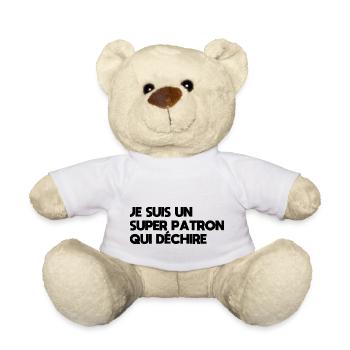PATRON QUI DÉCHIRE - Nounours - blanc - Devant