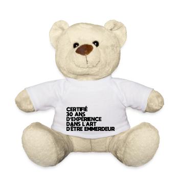 30 ans - Nounours - blanc - Devant