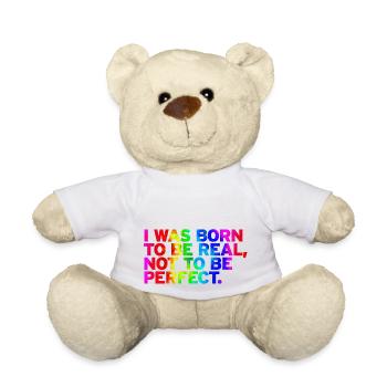 Être original vectorielle design symbole rétro citation étiquette - Nounours - blanc - Devant