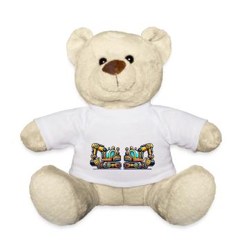 Excavatrice - Nounours - blanc - Devant