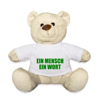 ein mensch ein wort - Teddy - Weiß - Vorne