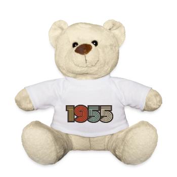 1955 retro vintage - Teddy Bear - white - Front