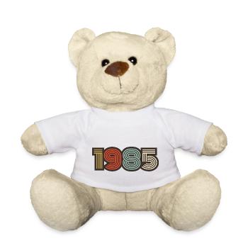 1985 Retro Vintage - Teddy Bear - white - Front