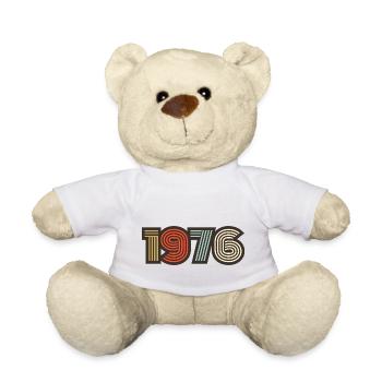 1976 rétro vintage - Nounours - blanc - Devant