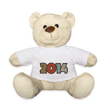 2014 Retro Jahrgang - Teddy - Weiß - Vorne
