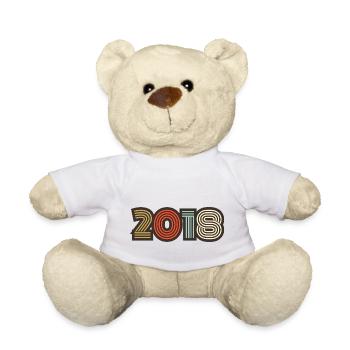 2018 retro vintage - Teddy Bear - white - Front