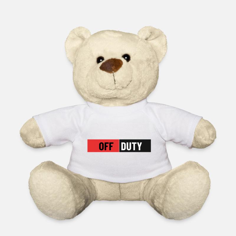 Off-duty-Kontrastdruck - Teddy - Weiß