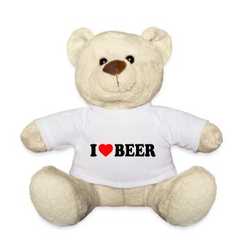 I love beer - Teddy Bear - white - Front