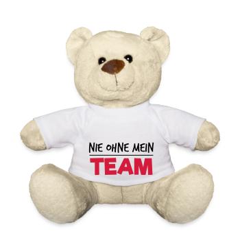 Nie ohne mein Team - Teddy - Weiß - Vorne