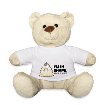 Ich bin gut in Form. Rund ist auch eine Form. - Teddy - Weiß - Vorne