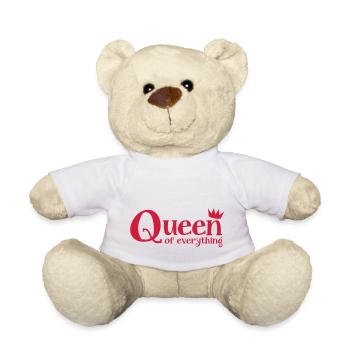 Königin der alles mit einer königlichen Krone - Teddy - Weiß - Vorne