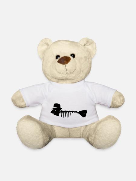 fischgraete mit hut - Teddy - Weiß