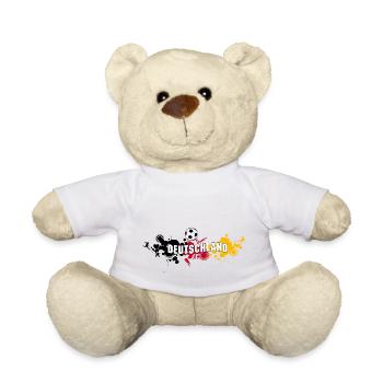 Fußball Deutschland (Splash) - Teddy - Weiß - Vorne