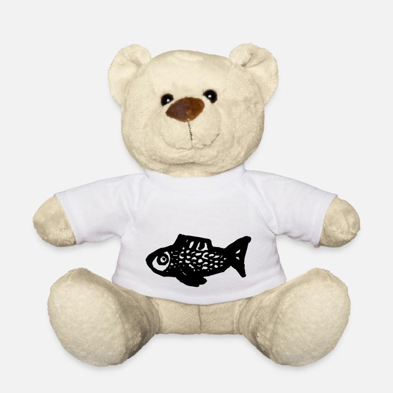 Just swim fish - Teddy Bear - white