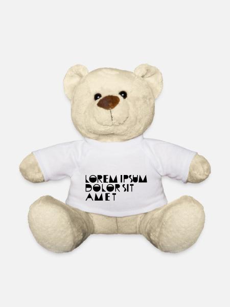 Funny Art Text Placeholder Latin Lorem Ipsum - Nounours - blanc