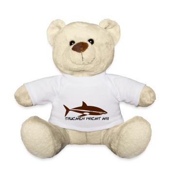 tauchenmachthai Tauchen macht Hai - Taucher - Teddy - Weiß - Vorne