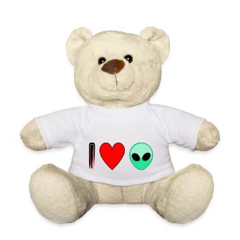 J'aime extraterrestre - Nounours - blanc - Devant