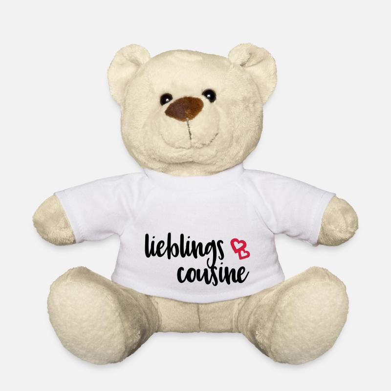 Lieblingscousine Cousine beste Cousine Geschenk - Teddy - Weiß