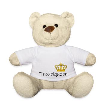 Troedelqueen dawdle queen gift flea market - Teddy Bear - white - Front