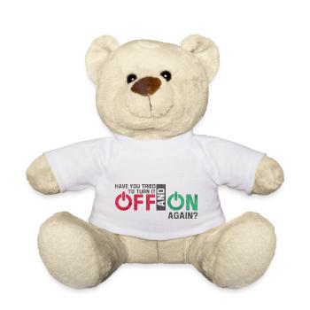 Nerd Geek Computer Scientist Gift Drôle - Nounours - blanc - Devant