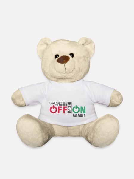 Nerd Geek Computer Scientist Gift Drôle - Nounours - blanc