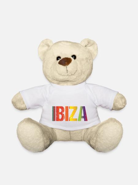 Retro Ibiza Love - Teddy Bear - white