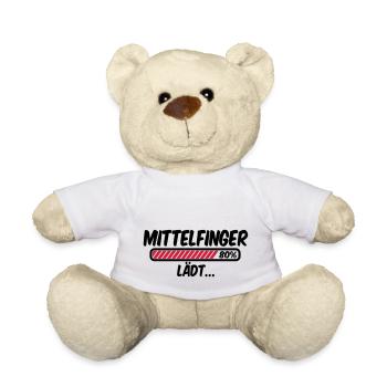 Mittelfinger lädt - Teddy - Weiß - Vorne