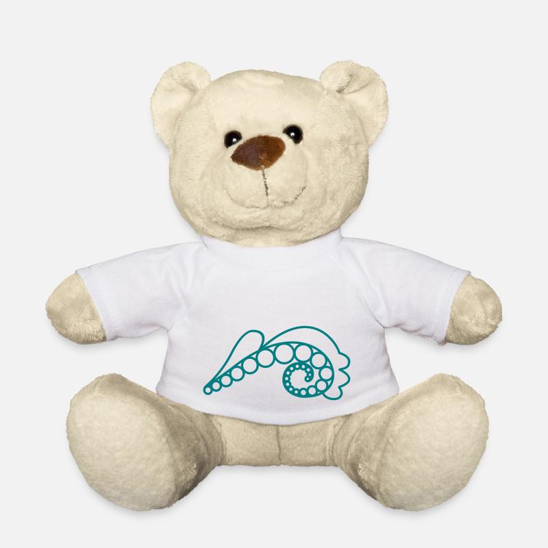 Welle...oder Farn? - Teddy - Weiß