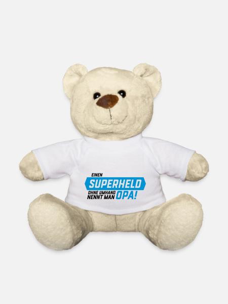 Superheld ohne Umhang Opa - Teddy - Weiß
