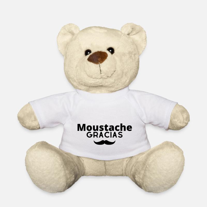 Moustache gracias - Nounours - blanc
