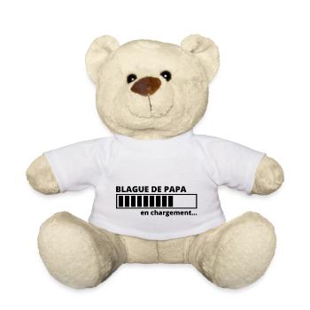 Blague de papa en chargement. Cadeau Papa Blague - Nounours - blanc - Devant