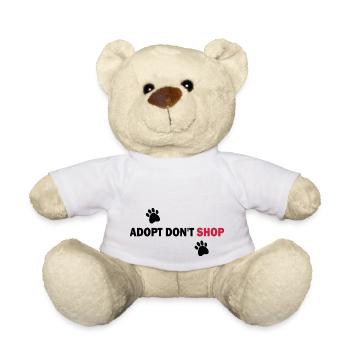 Adopt, don't buy - Adopt don't shop - Teddy Bear - white - Front