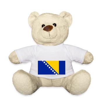 Bosnien Flagge - Teddy - Weiß - Vorne